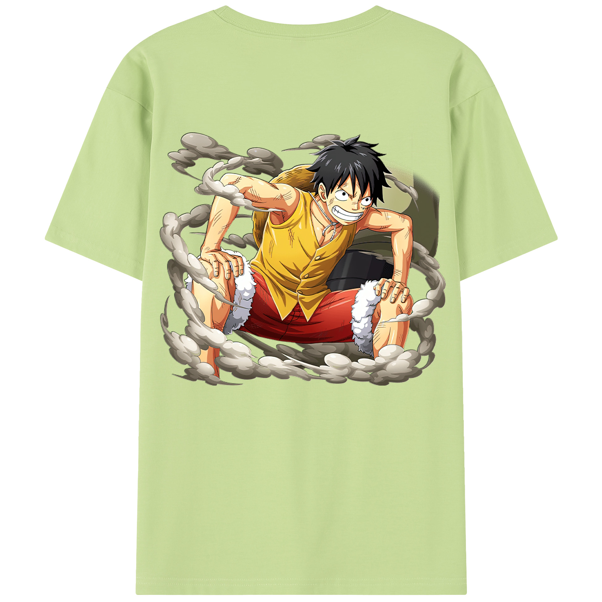 ワンピース モンキー・D・ルフィ ONE PIECE Monkey D. Luffy 綿100％半袖Tシャツ（背面プリント）